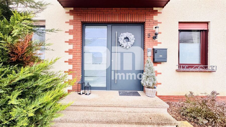 Gepflegtes Ein- bis Zweifamilienhaus + Garage, Terrasse und Balkon auf großem Grundstück - Haupteingang